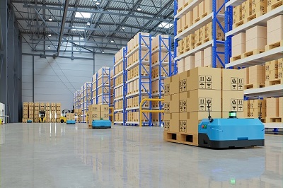 robots-efficiently-sorting-hundreds-parcels-per-hour-3d-rendering